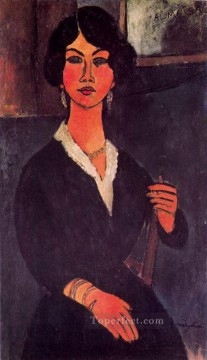 seated algerian almaiisa 1916 Amedeo Modigliani Oil Paintings